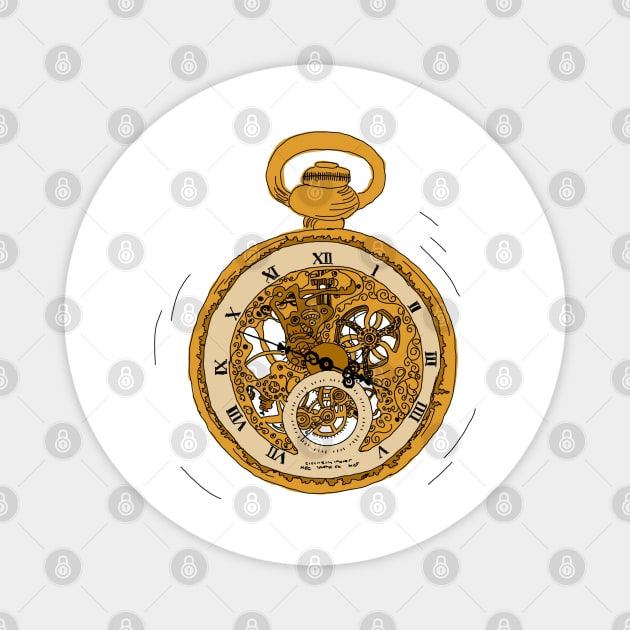 Illustrated Pocket Watch Magnet by H. R. Sinclair